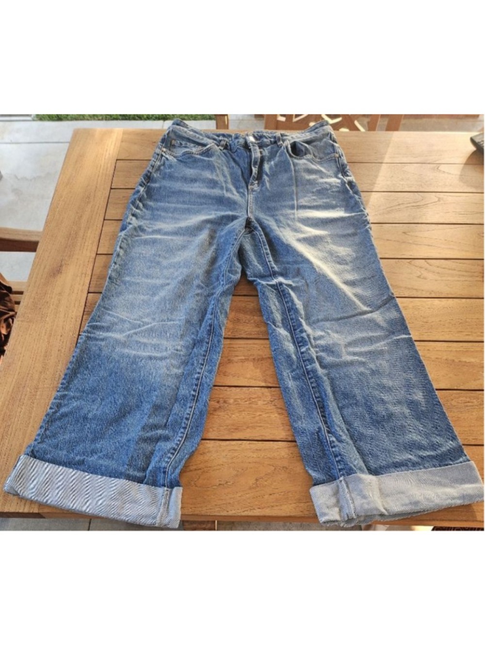 Pilcro Austyn High-Rise Cuffed Wide-Leg Jeans Size 18W - Picture 2 of 5